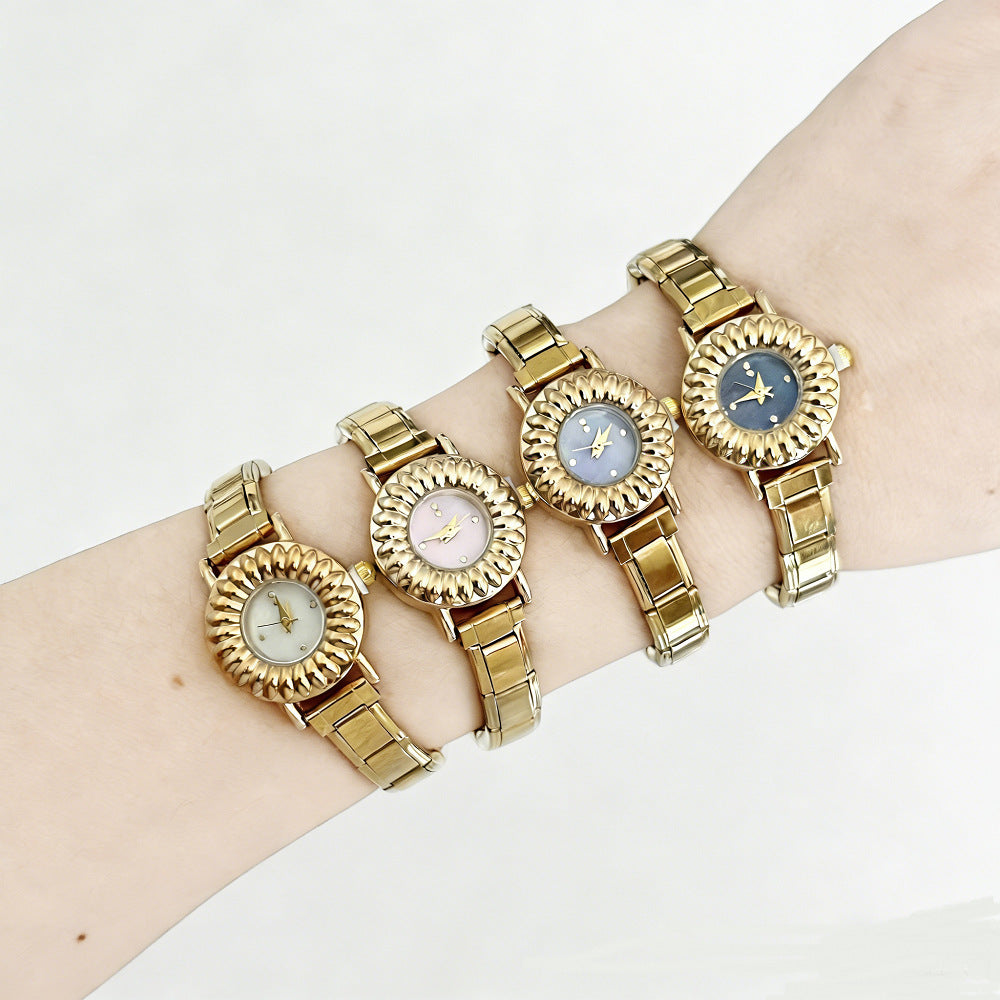 Wholesale Trendy Starry Women' s Quartz Watch,  Stainless Steel DIY Modular Timepiece,  Cute Gift and Boutique Resale Accessory