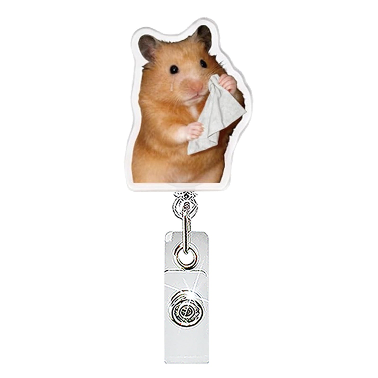 Wholesale Trendy Acrylic Animal Dog Cat Retractable Badge Reel ABS Material for ID Card Keychain Accessory
