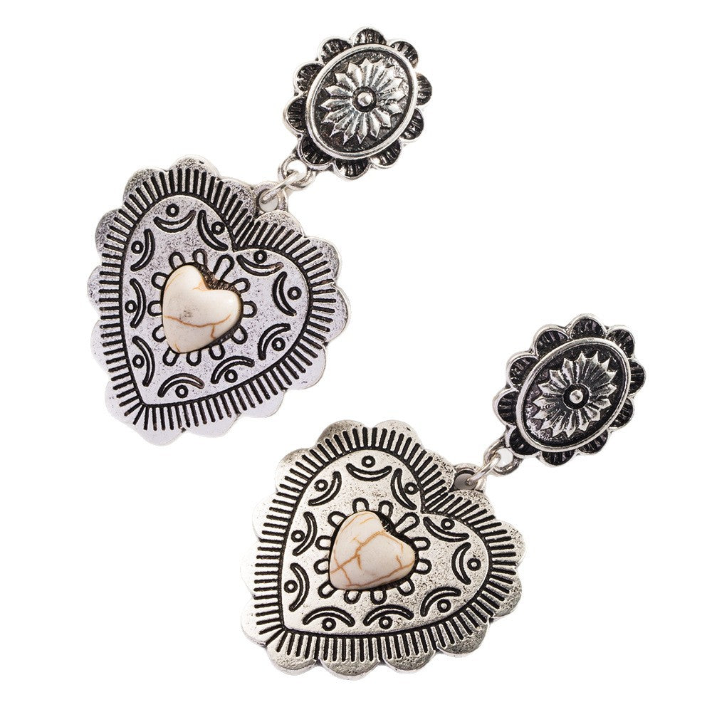 Wholesale exaggerated turquoise earrings