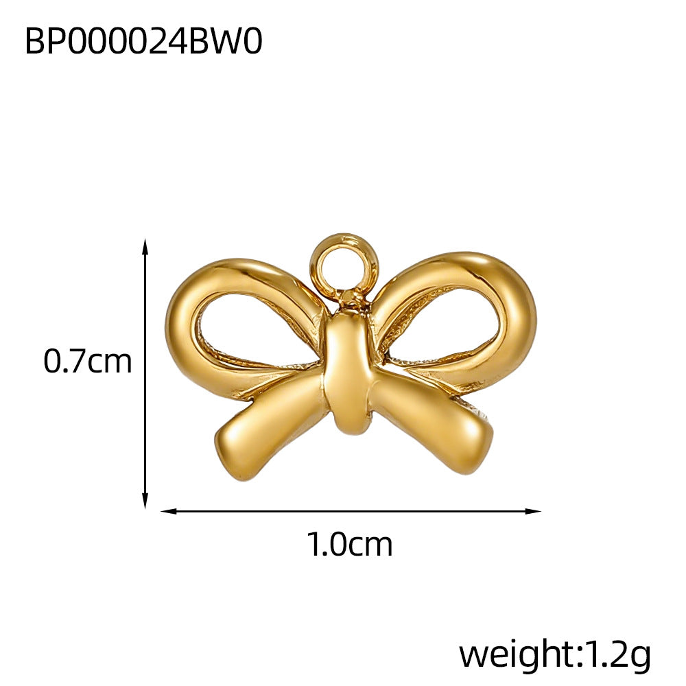 Wholesale Stainless Steel Bow DIY Pendant