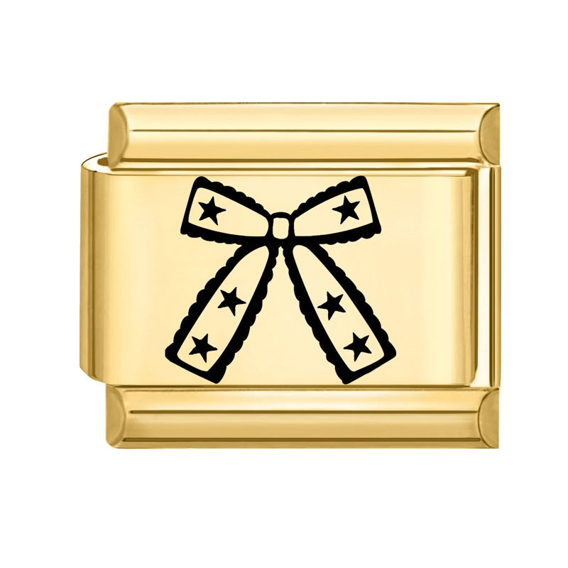 Wholesale Number &  Letter Italian Charms DIY square Single Section Creative Stainless Steel Composable Bracelet