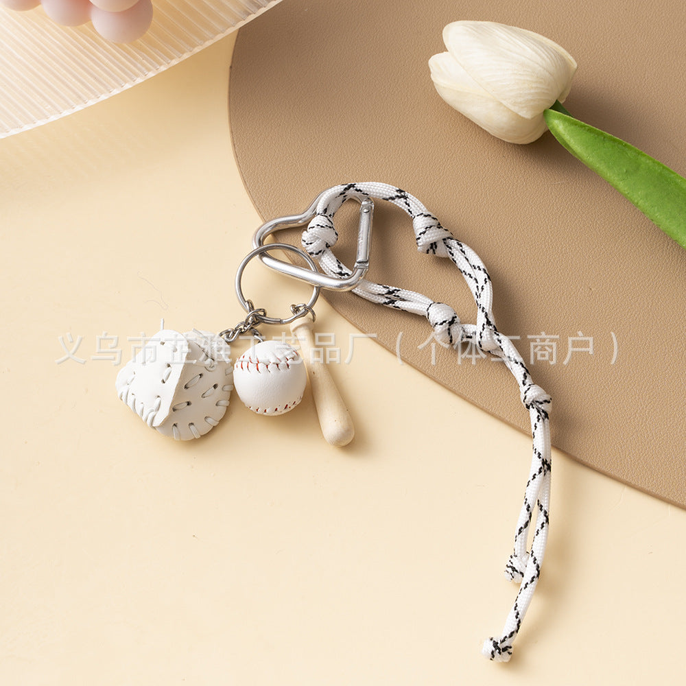 Wholesale Alloy Color Rope Baseball Set Creative Mini Pendant Keychain Shoulder Bag ACC-KC-ZhiYa068