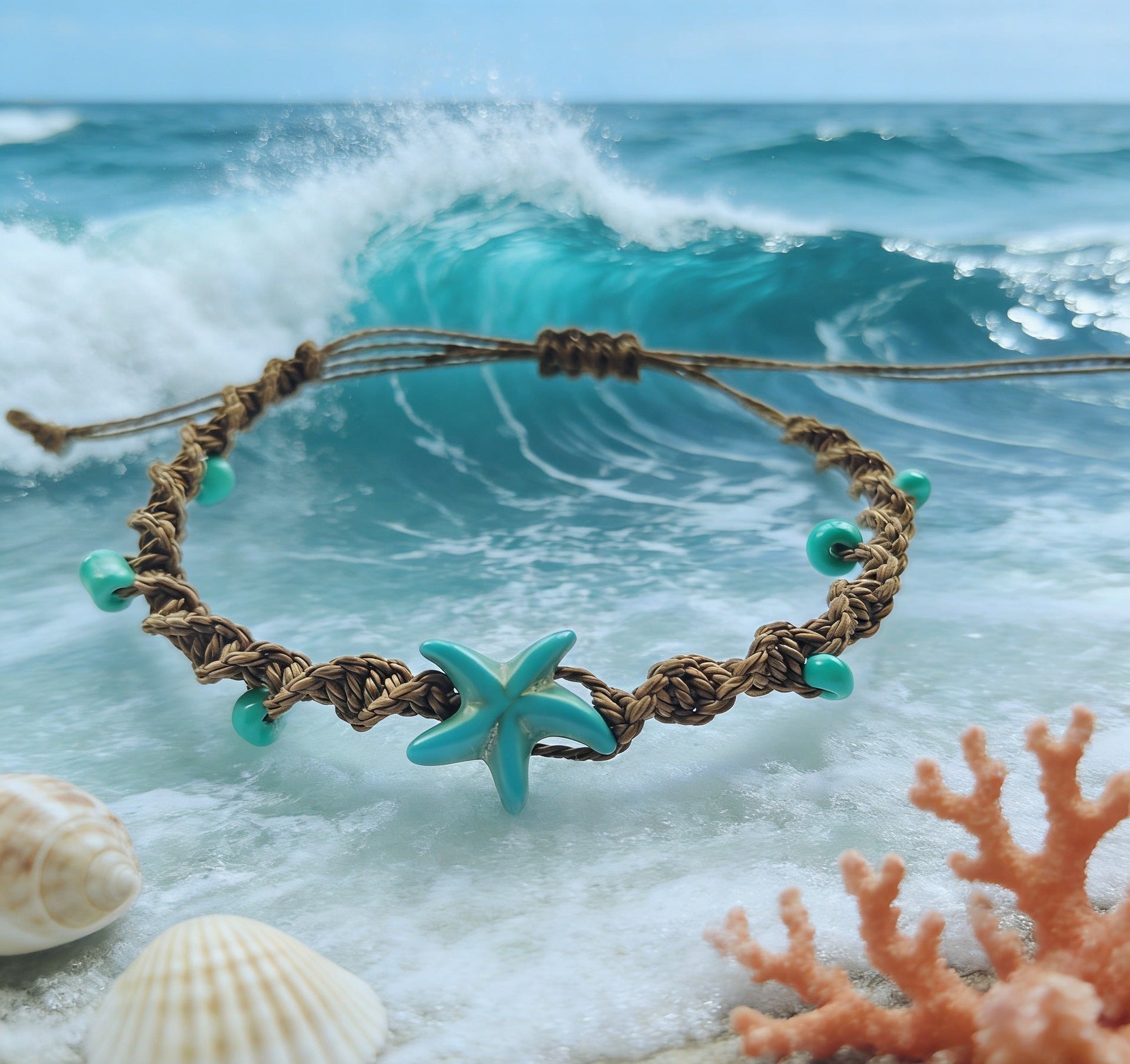 Wholesale Handmade Beach Vacation Style Turtle Cord Bracelet Adjustable Unisex Couple Jewelry Fashion Accessory