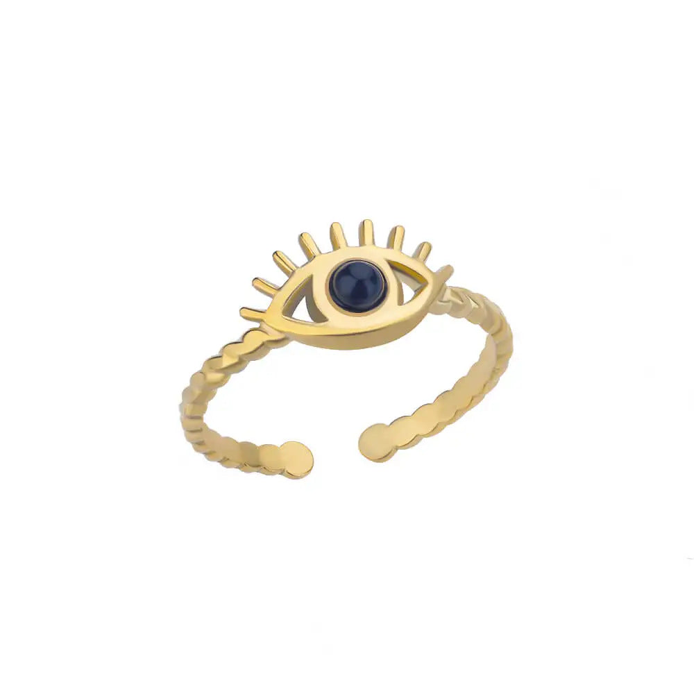 Wholesale Evil Eye Ring,  Blue Drip Oil Design,  Fashion Jewelry Accessory for Women,  Everyday Wear Gift