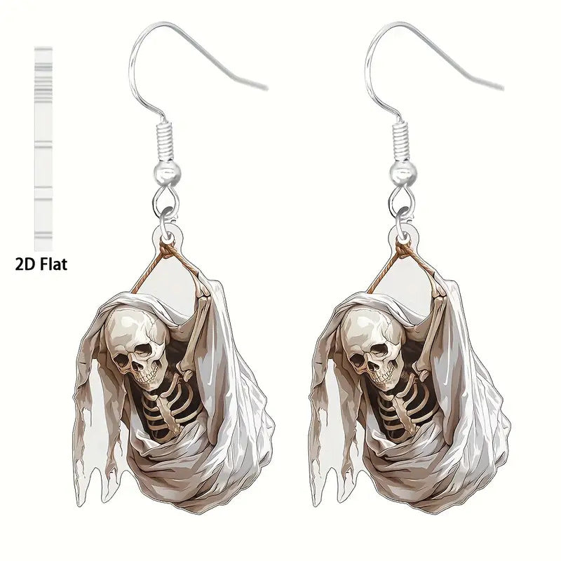 Wholesale  themed skull acrylic earrings
