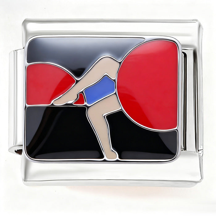 Wholesale Italian Charm Bracelet 9mm DIY  Flower Red Crab Bus Creative Stainless Steel Composable Bracelet