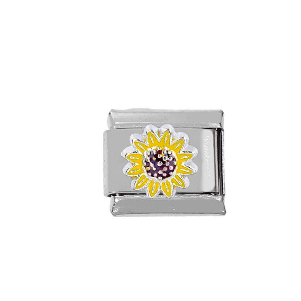 Wholesale 5pcs Italian Charm Bracelet Charm Module Flower Stainless Steel Bracelet 9mm DIY Pattern Free Splicing Detachable Composable Bracelet ACC-BT-DaLiang002