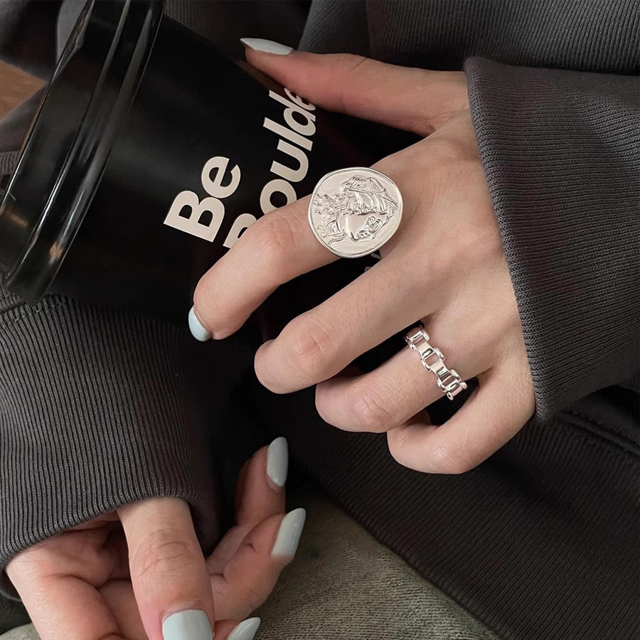 Wholesale 925 sterling silver portrait ring