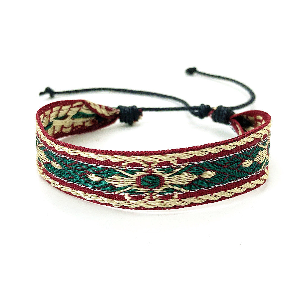 Wholesale  best selling retro ethnic style Bohemian men' s hand rope bracelet woven women' s bracelet jewelry