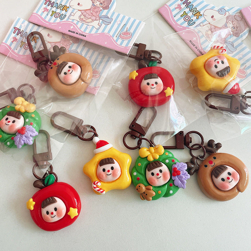 Wholesale Cartoon Multi-sister Christmas Keychain  Cute Girl Backpack