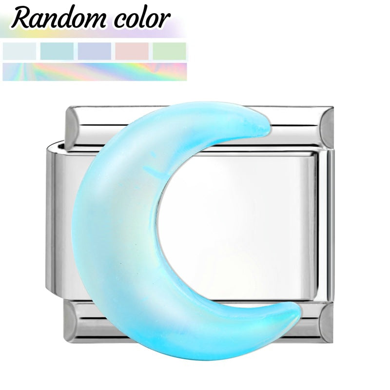 Wholesale Italian Charm Bracelet 9mm DIY Splicing Cute Cartoon Stainless Steel Composable Bracelet