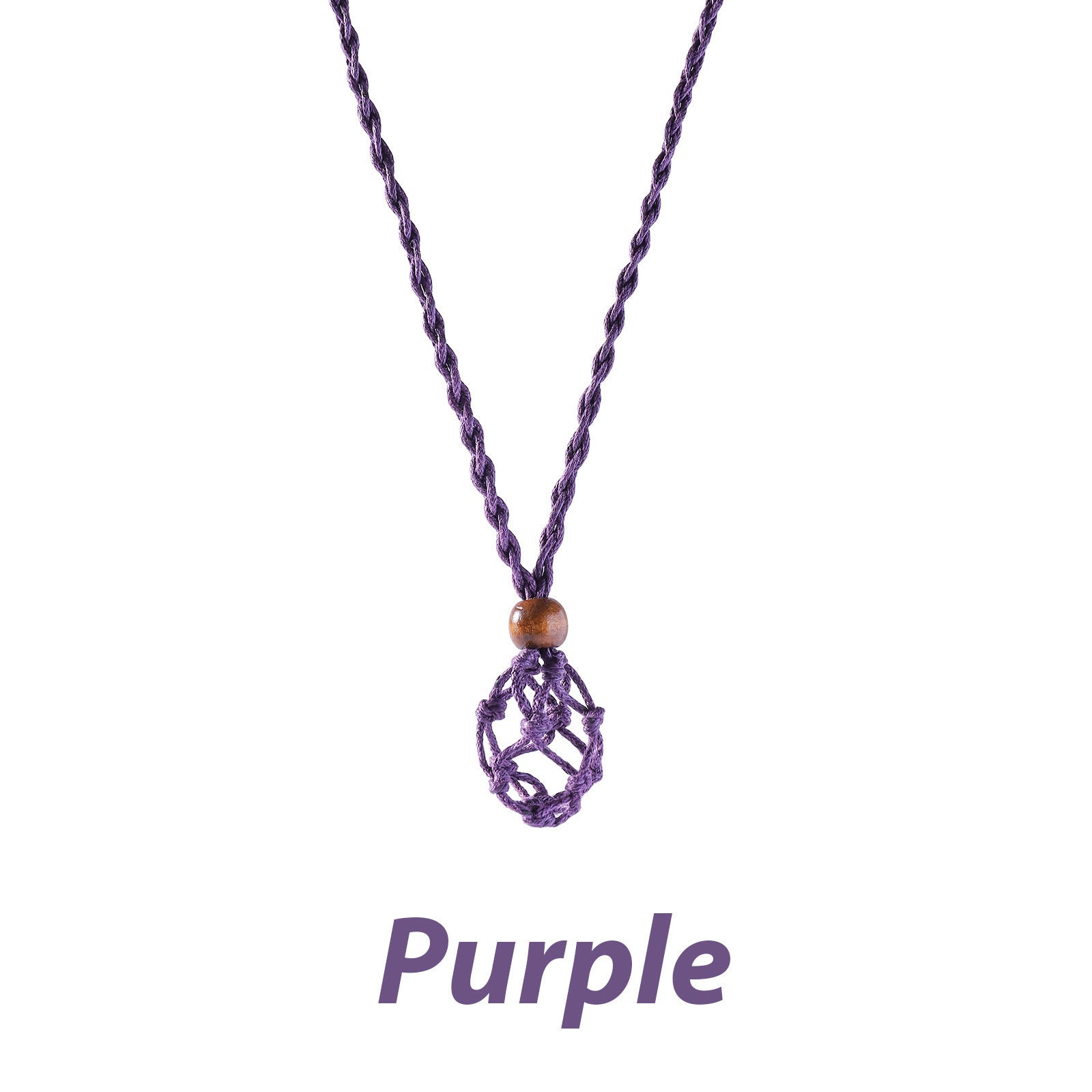 Wholesale Natural Stone Crystal Mesh Necklace Adjustable Braided Necklace ACC-NE-XingYue002