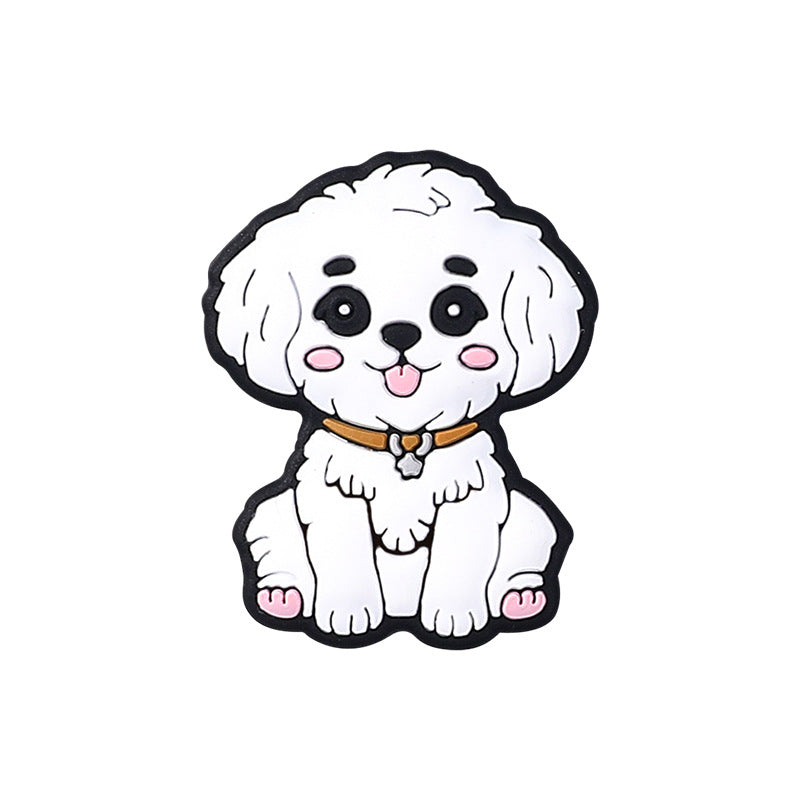 Wholesale 20pcs Puppy Cartoon Silicone Focal Beads ACC-BDS-RongFa032