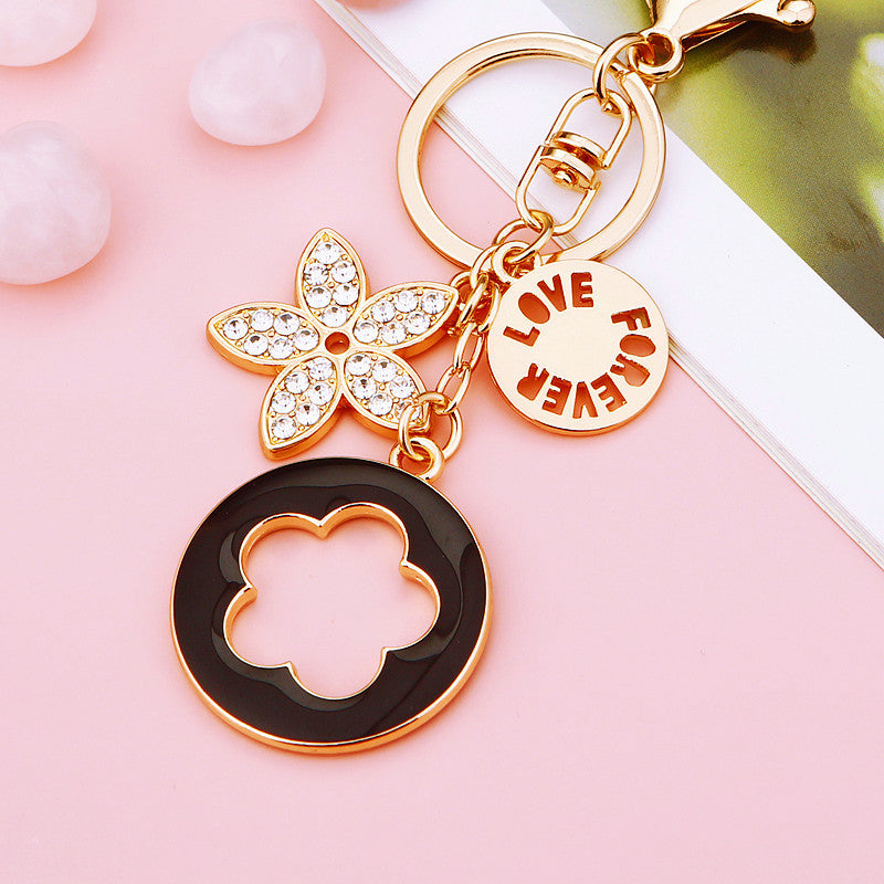 Wholesale Flower Zinc Alloy Keychain ACC-KC-RuiYuan001