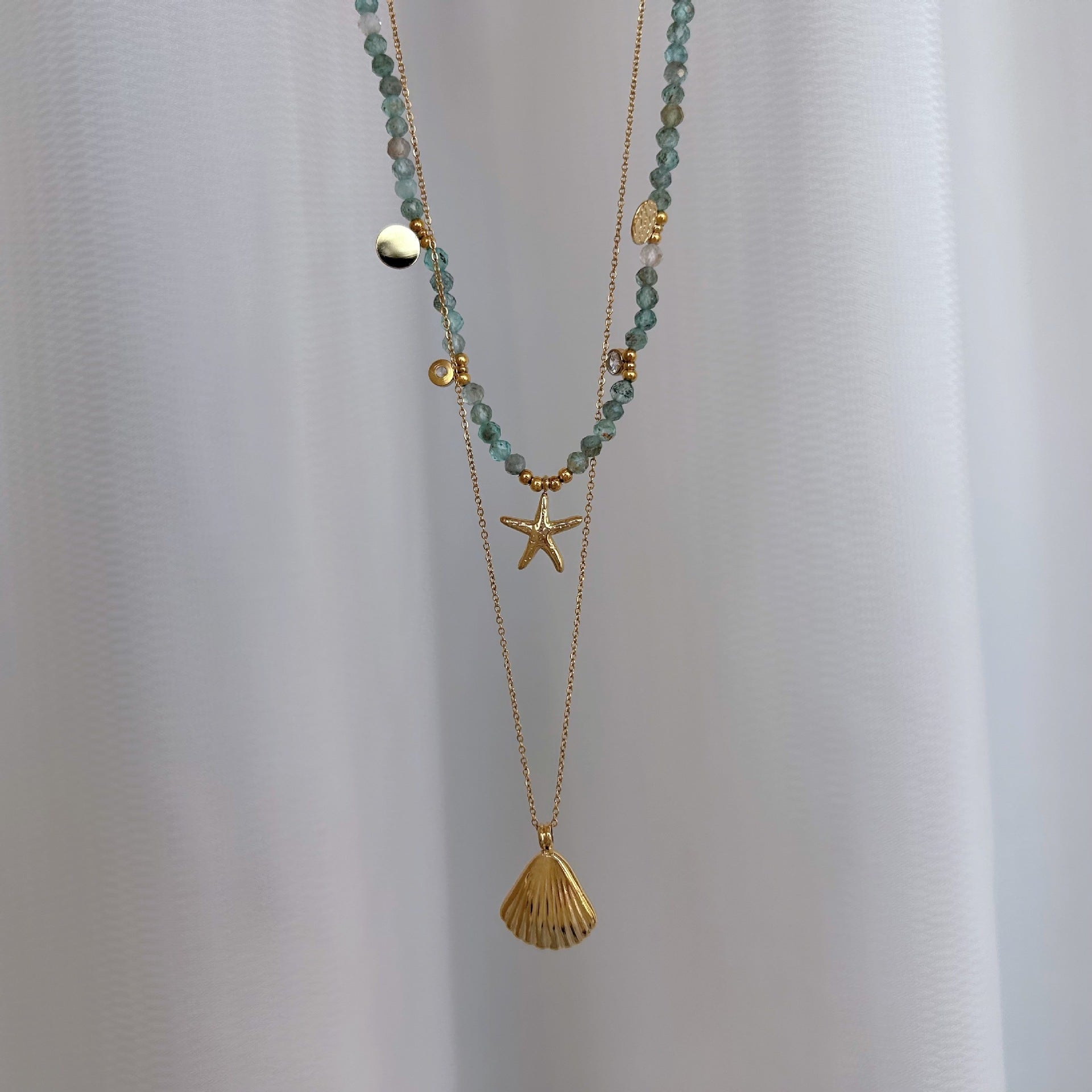 Wholesale marine elements series accessories  light luxury cold wind stainless steel necklace accessories