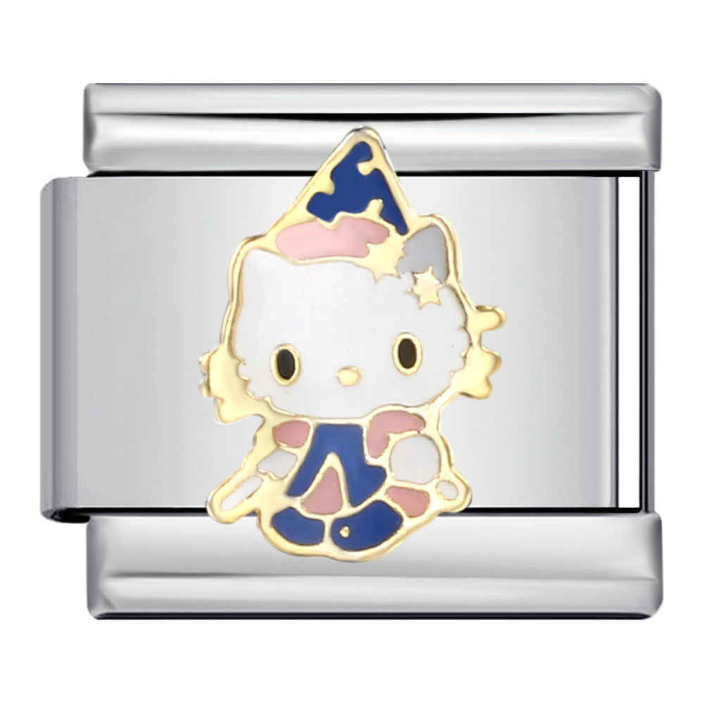 Wholesale Cute cartoon Italian module bracelet titanium steel welding oil dripping DIYCharms