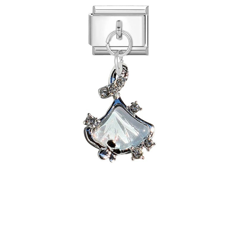 Wholesale Italian Charm Bracelet 9mm DIY Pink Purple   Creative Stainless Steel Composable Bracelet