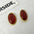 Wholesale  light luxury retro wine red resin oval earrings