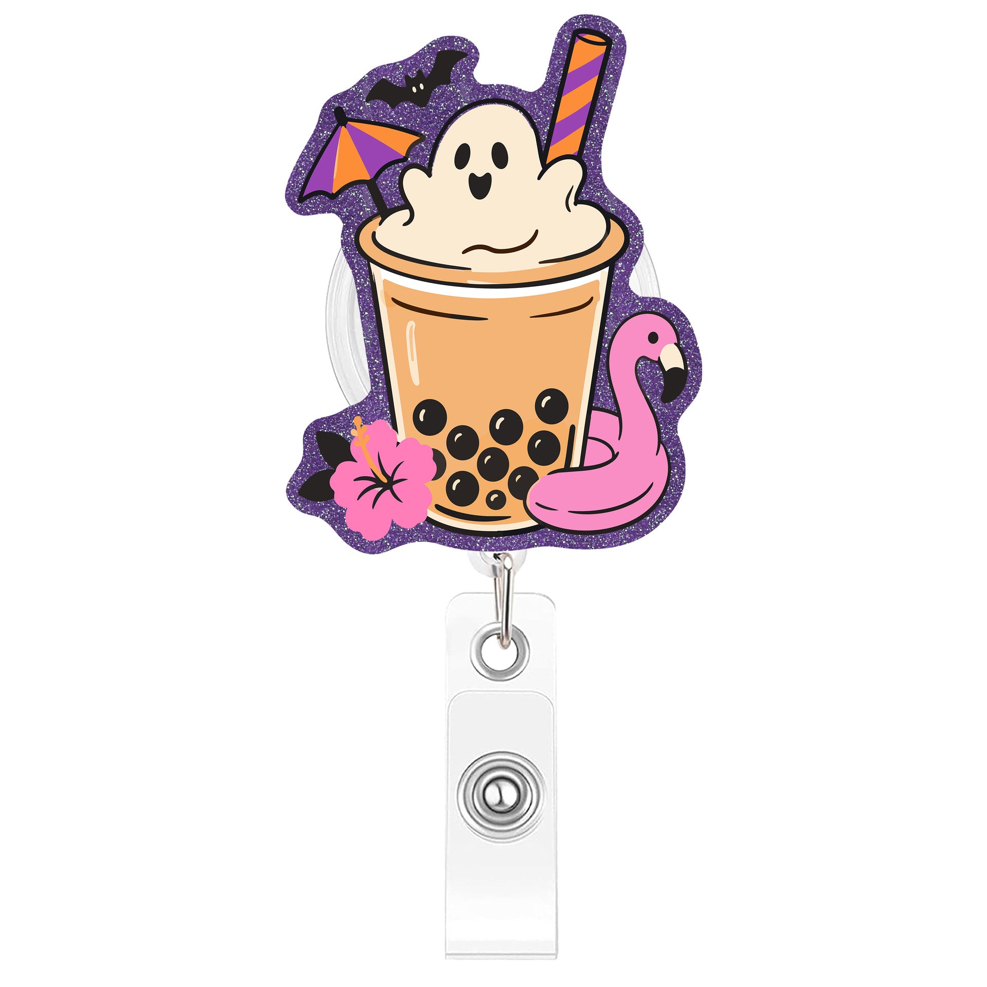Wholesale  Dessert Acrylic Retractable Badge Reel Fun Creative ID Card Holder Pendant Decorative Accessory For Boutique Resale