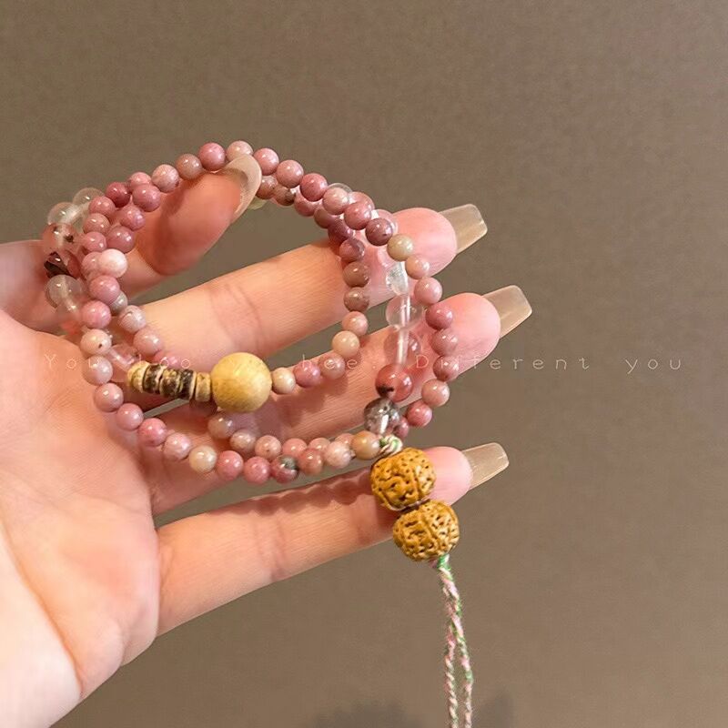 Wholesale  Multi-layer Stacked Wearing Peach Bead Bracelet