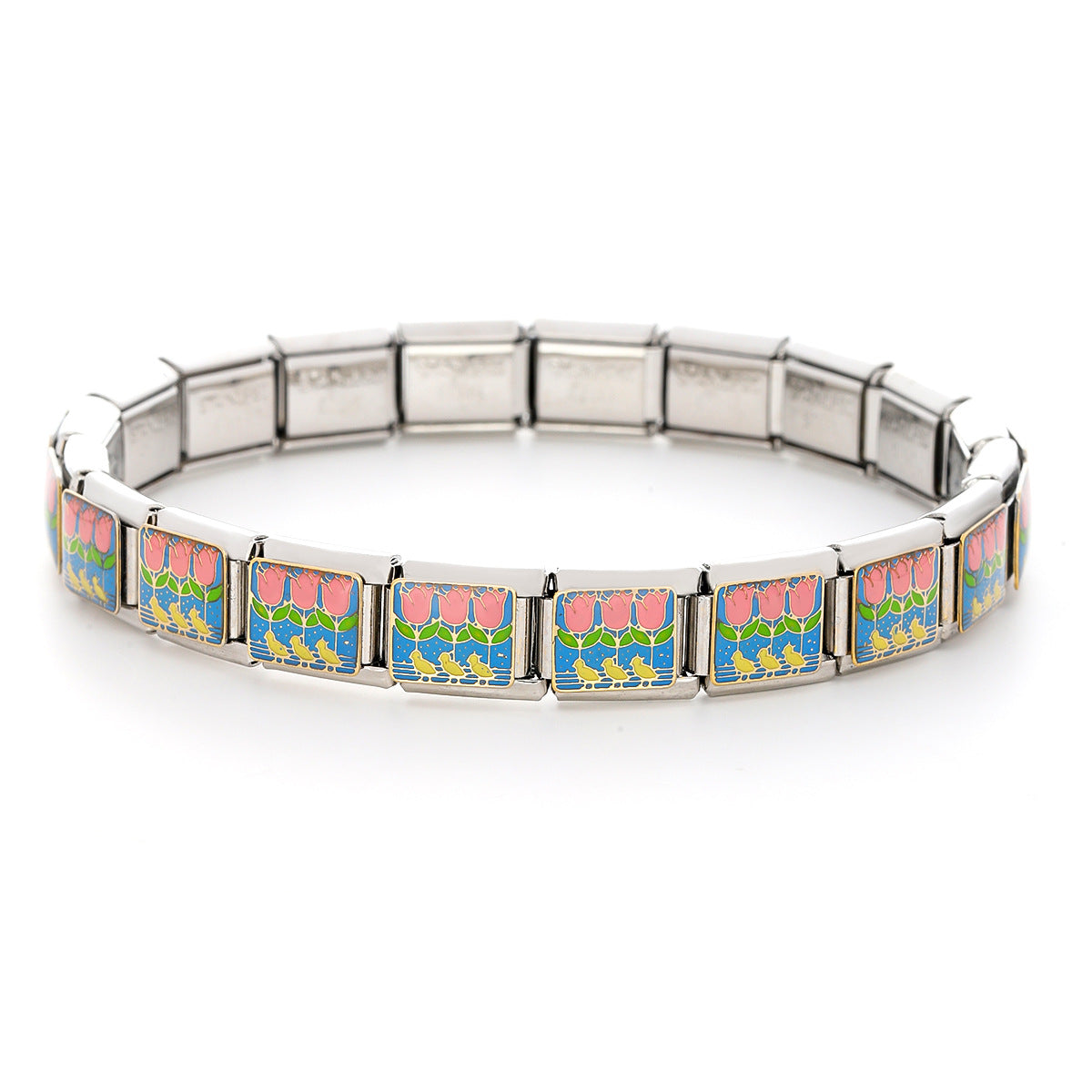 Wholesale Italian Charm Bracelet 9mm DIY Splicing Cartoon  Stainless Steel Composable Bracelet