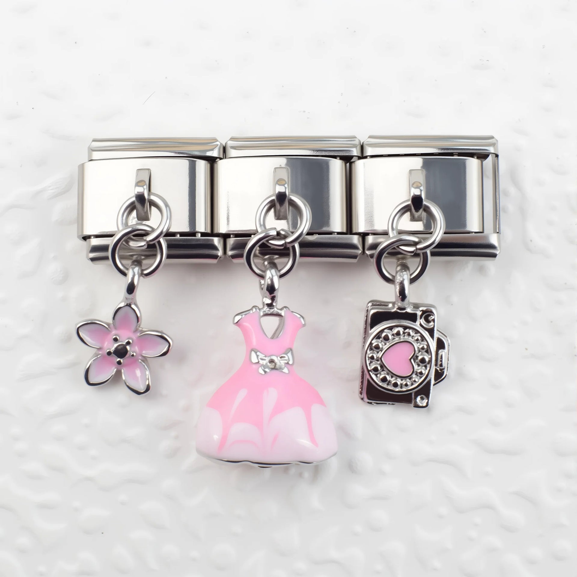 Wholesale 5pcs/pack Individual Sports &  Hobby Charms Single Section Creative Stainless Steel Composable Bracelet