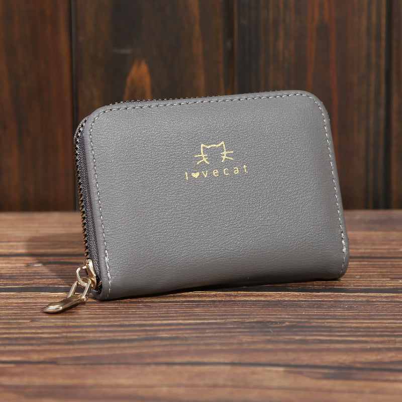 Wholesale Korean Style PU Leather Animal Print Accordion Card Holder Coin Purse Wallet For Women