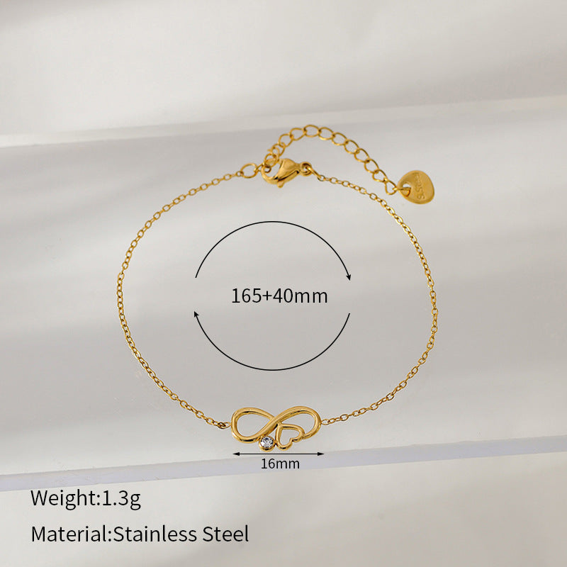 Wholesale Stainless Steel Metal Creative Love Necklace