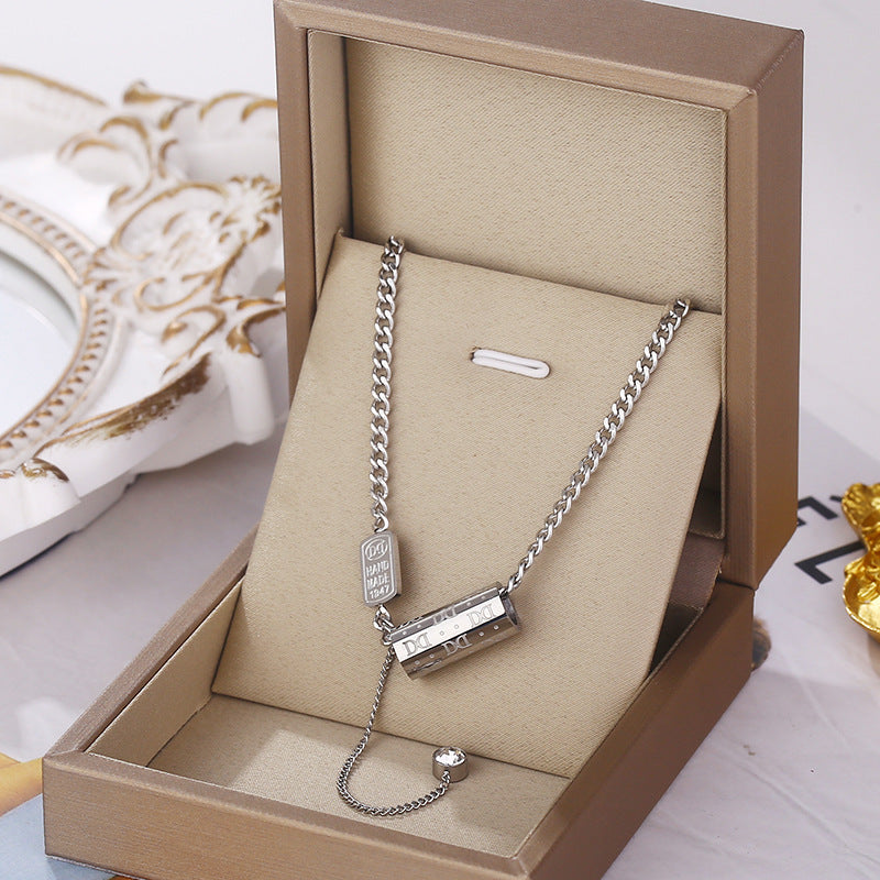 Wholesale tassel clavicle chain titanium steel non-fading necklace