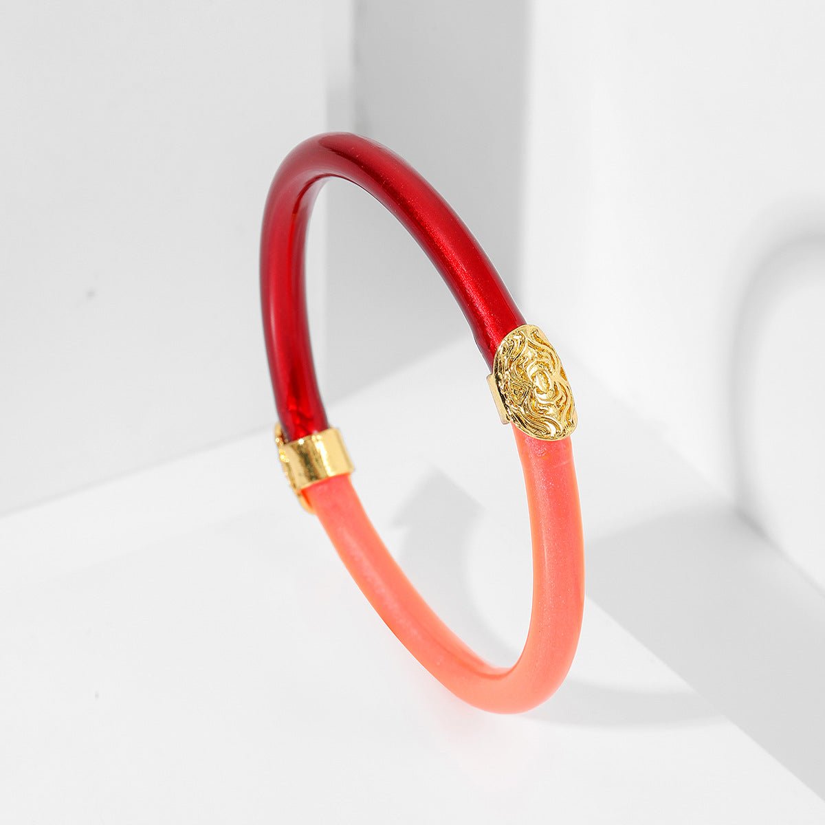 Wholesale Rainbow Color Matching Gold Powder Silicone Bracelet