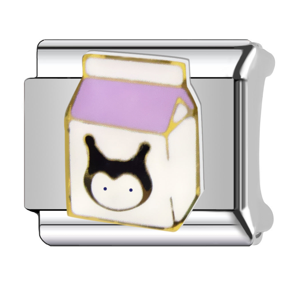 Wholesale  Italian Charm Bracelet 9mm DIY Pink  Creative Stainless Steel Composable Bracelet