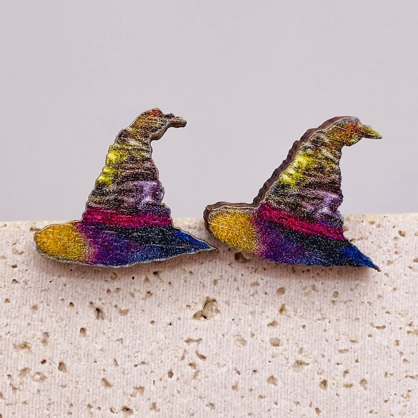 Boucles d'oreilles en bois fantômes de la citrouille en gros de la citrouille de citrouille