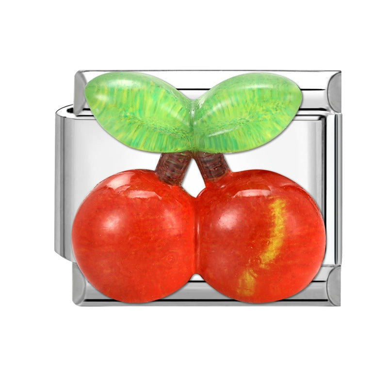 Wholesale 9mm Italian Charm Starter Bracelets DIY Fruit Series Stainless Steel Composable Bracelet