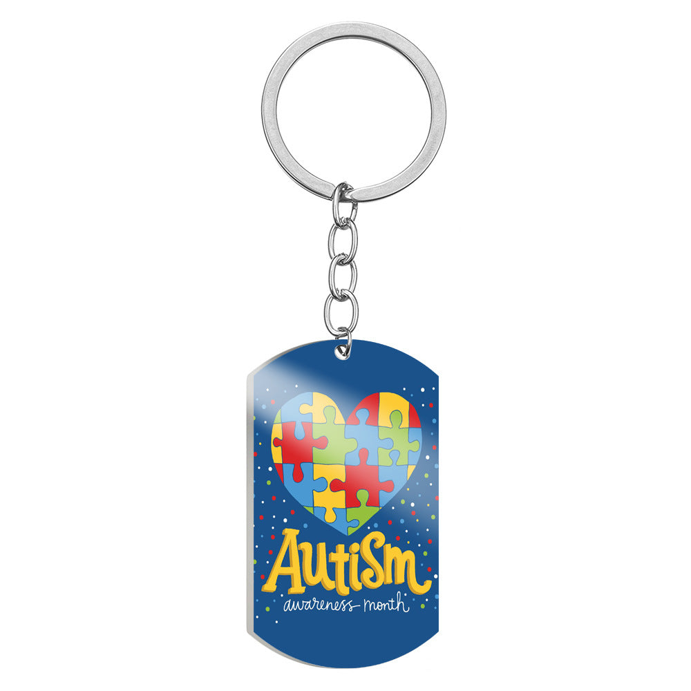 Wholesale Autistic Star Kids Stainless Steel Keychain ACC-KC-HuanYu007