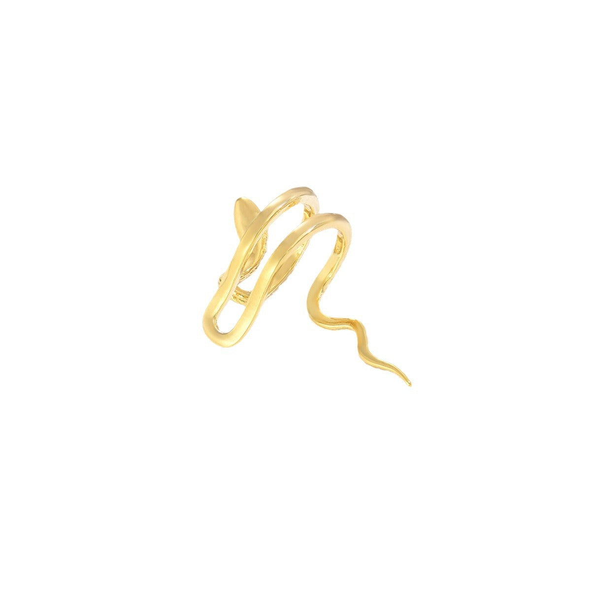 Wholesale  retro golden snake without ear hole ear clip  earrings