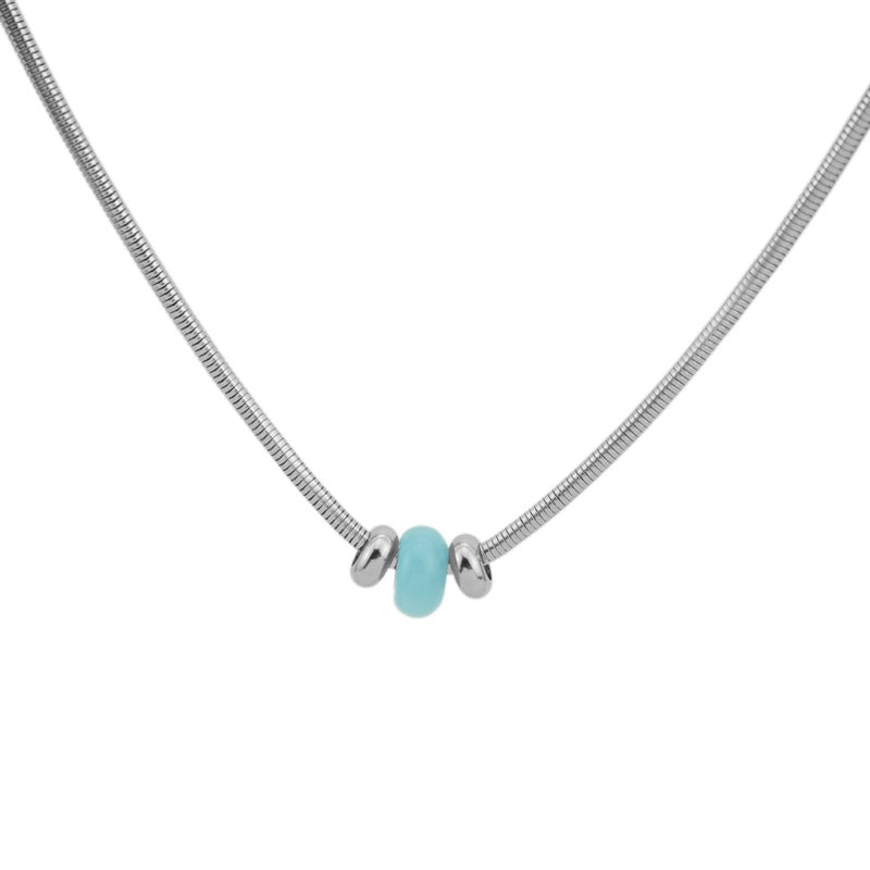 Wholesale New Chinese Style Jade Retro Necklace Fashion Snake Bone Chain Jewelry Accessory
