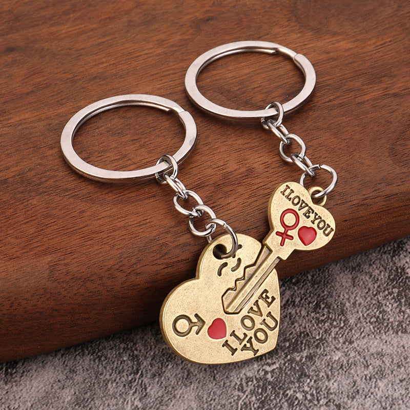 Wholesale Creative Secret Love You Heart Metal Keychains ACC-KC-YuJia017