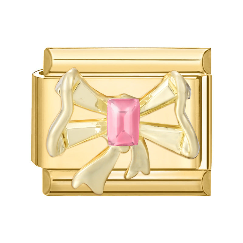 Wholesale 9mm Italian Charm Starter Bracelets DIY square Single Section Creative Stainless Steel Composable Bracelet