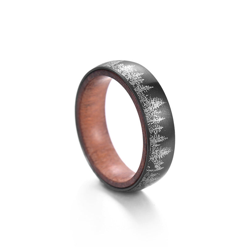 Wholesale  Forest Titanium Steel Ring