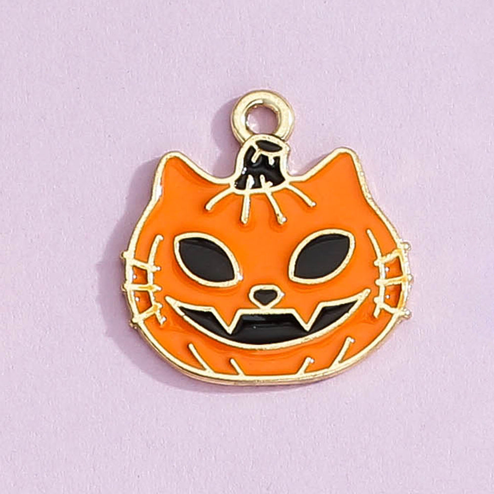 Wholesale 5pcs Halloween Diy Alloy Cartoon Accessories Necklace Bracelet Pendant ACC-PT-Yongc001