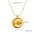 Wholesale Titanium steel  jewelry plated 18K gold fire sunflower love pendant necklace