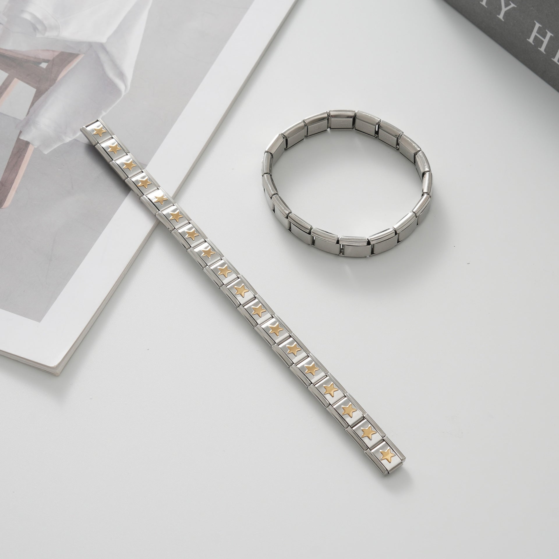 Wholesale Italian Charm Bracelet 9mm DIY Splicing Cute Creative Stainless Steel Composable Bracelet