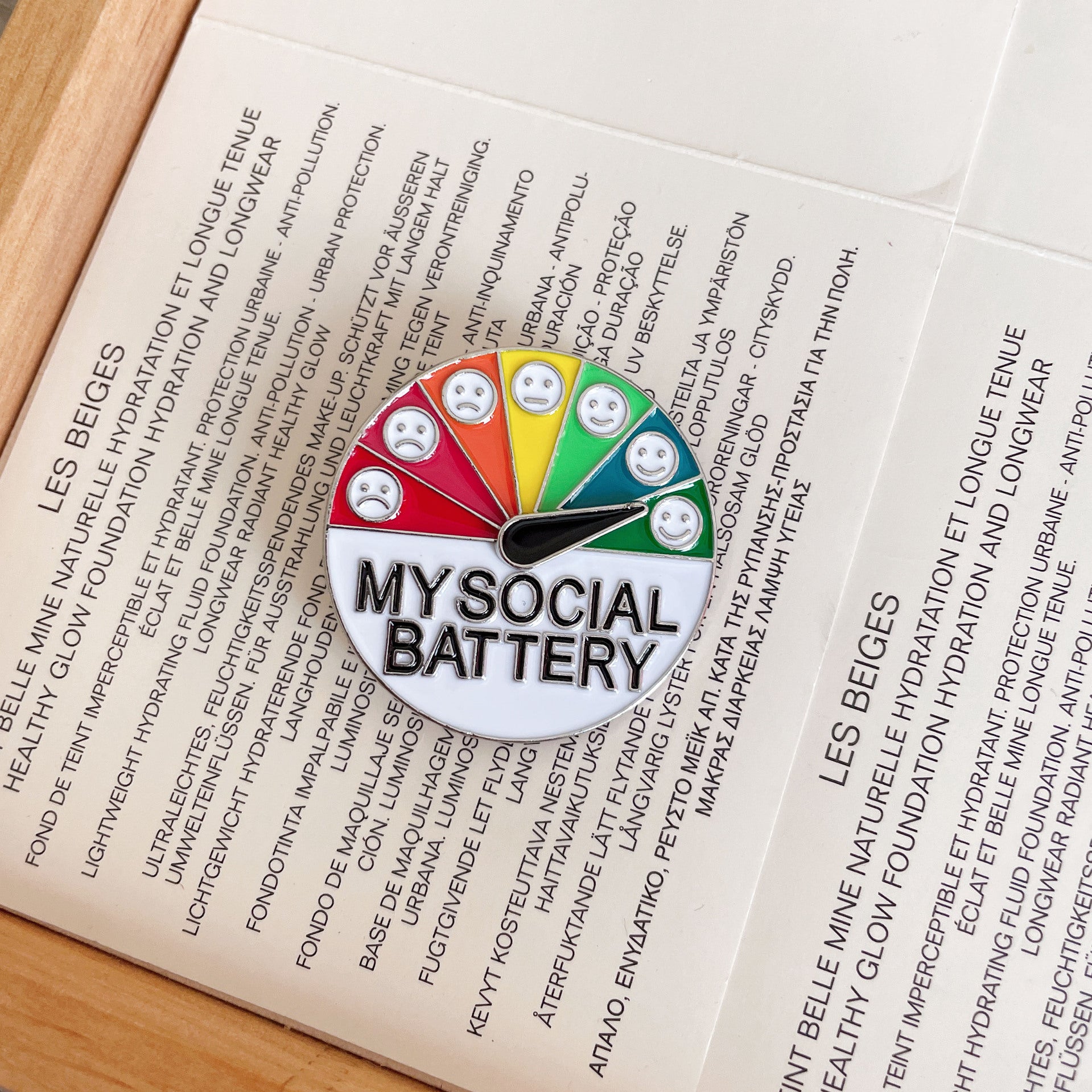 Wholesale  Emotion Management Energy Metal Badge Brooch