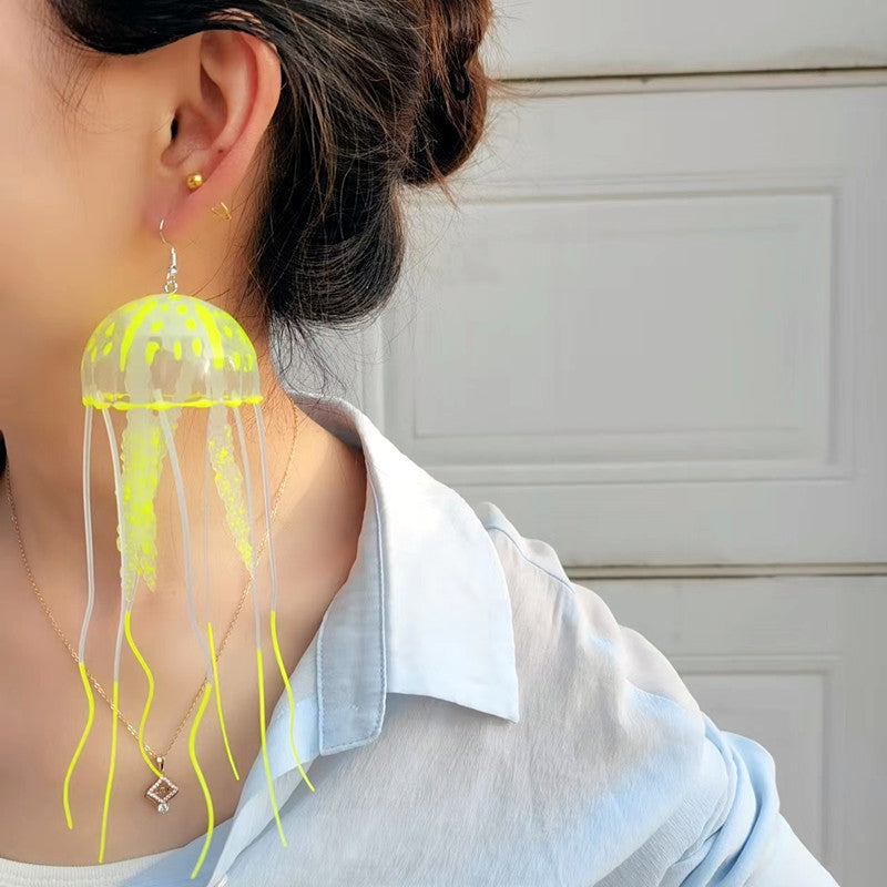 Wholesale  fluorescent jellyfish earrings