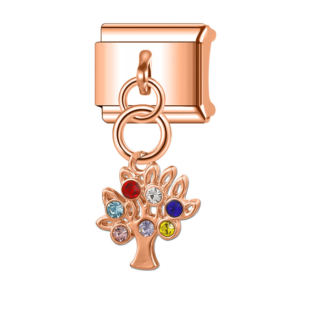 Wholesale Italian Charm Bracelet 9mm DIY Splicing Pendant Series Stainless Steel Composable Bracelet