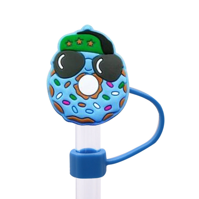 Wholesale Random 100pcs Cute food straw cover Straw Tube Cap