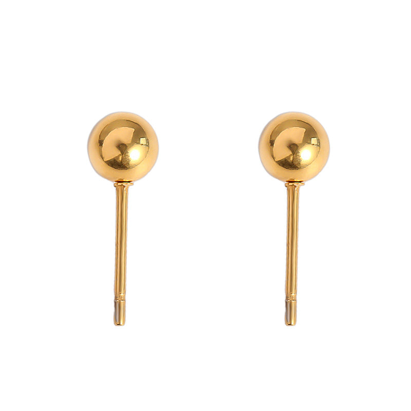 Wholesale Copper Electroplated Round Ball Earrings