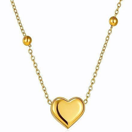 Wholesale Copper Heart Pendant Necklace for Women Trendy Geometric Style Party Gift