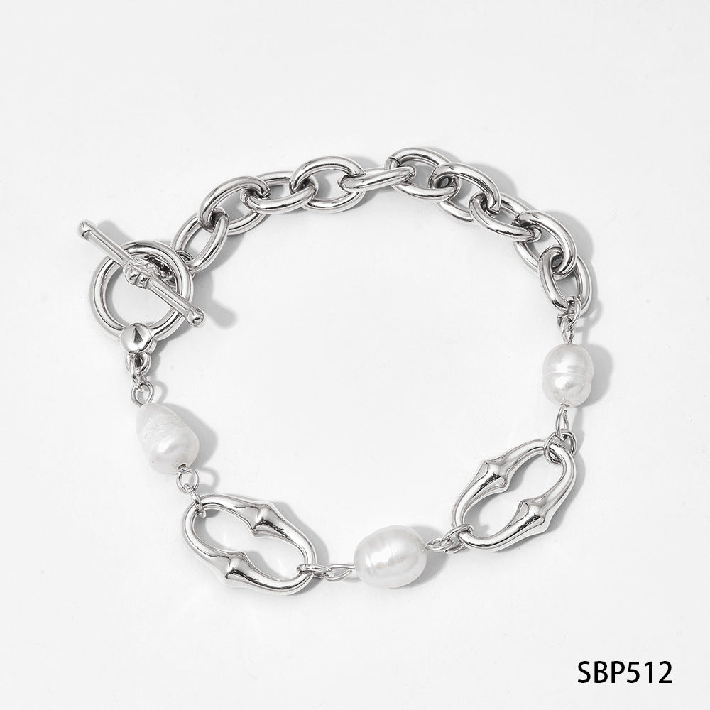 Wholesale stainless steel gold-plated necklace bracelet