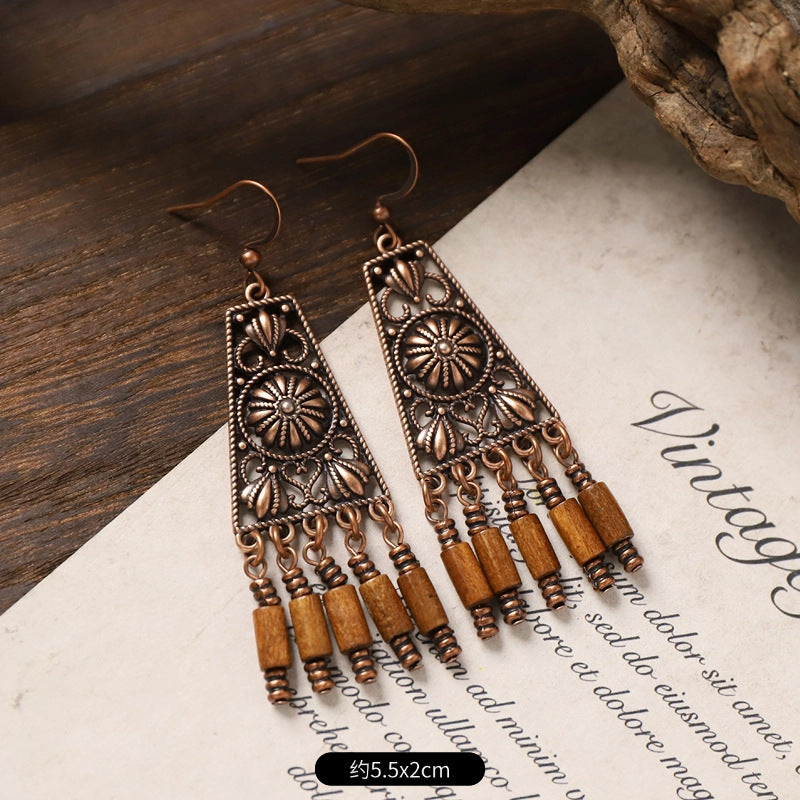Wholesale Alloy Butterfly Bohemian Earrings Long Tassel Drop Earrings Fashion Accessory for Women Party Wear